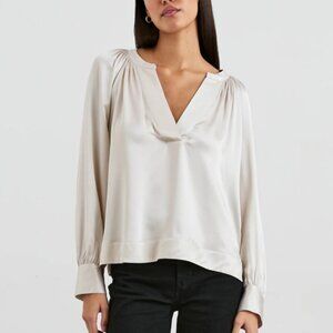 Rails Wynna Satin Top in Ivory Size S, NWT
